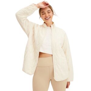 Fabletics Lina Oversized Quilted 100% Lyocell Jacket